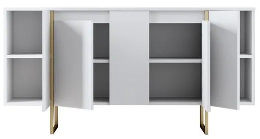Konzolasztal Luxe - White, Gold