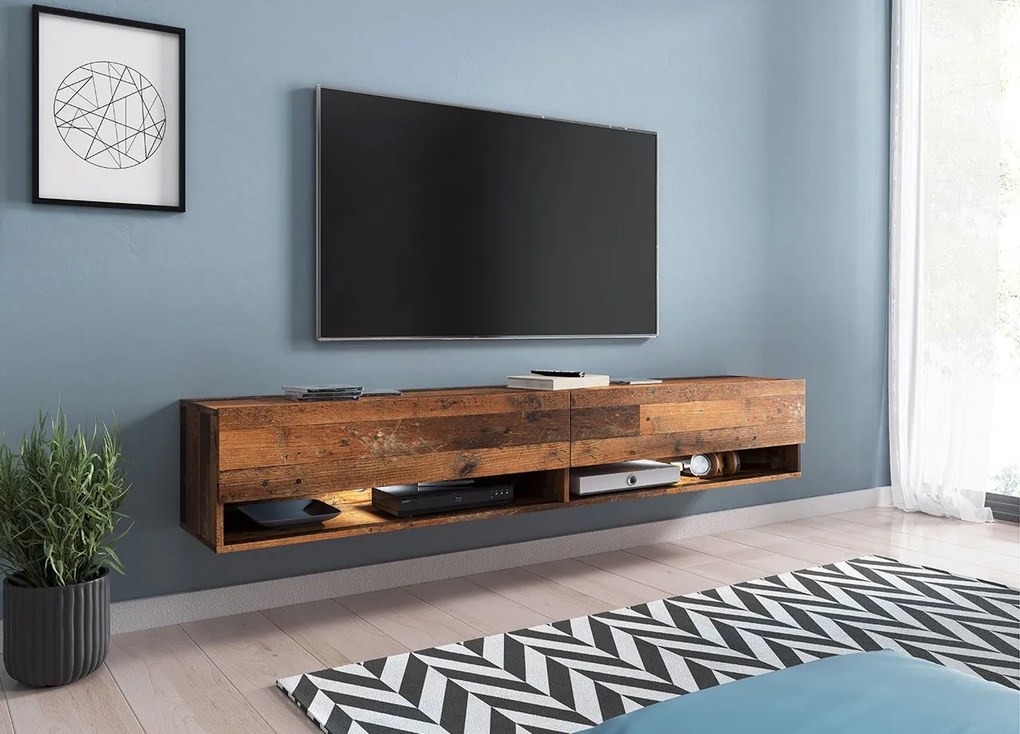 TV asztal/szekrény Aldesia 180 (old style)  (RGB LED világítás színes). 1053719