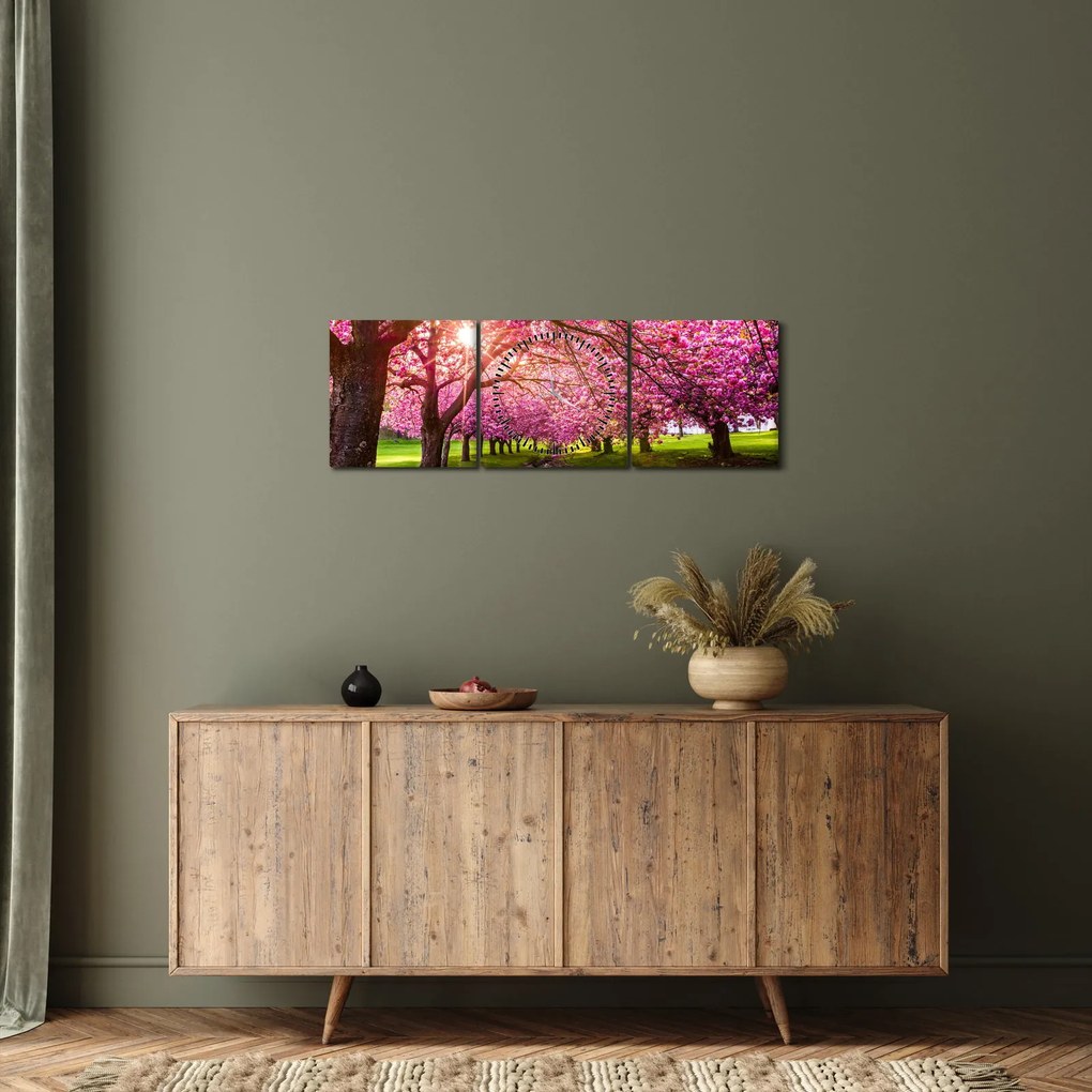 A virágzó cseresznye képe, Hurd Park, Dover, New Jersey (órával) (90x30 cm)