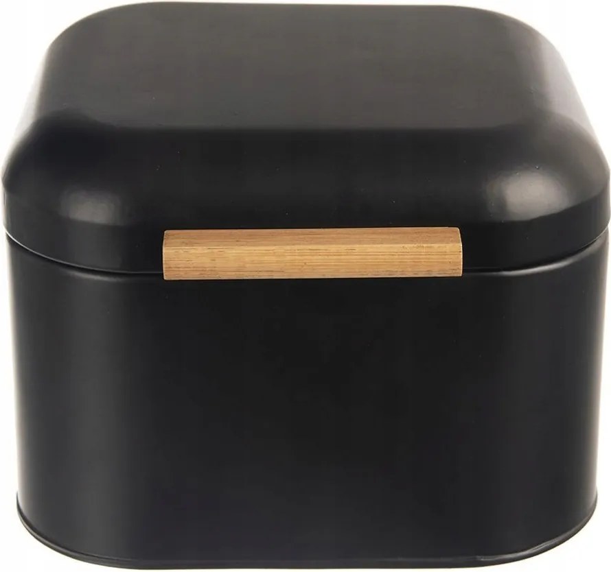 Kenyértartó doboz kenyér zsemle fém fekete konyhai kicsi