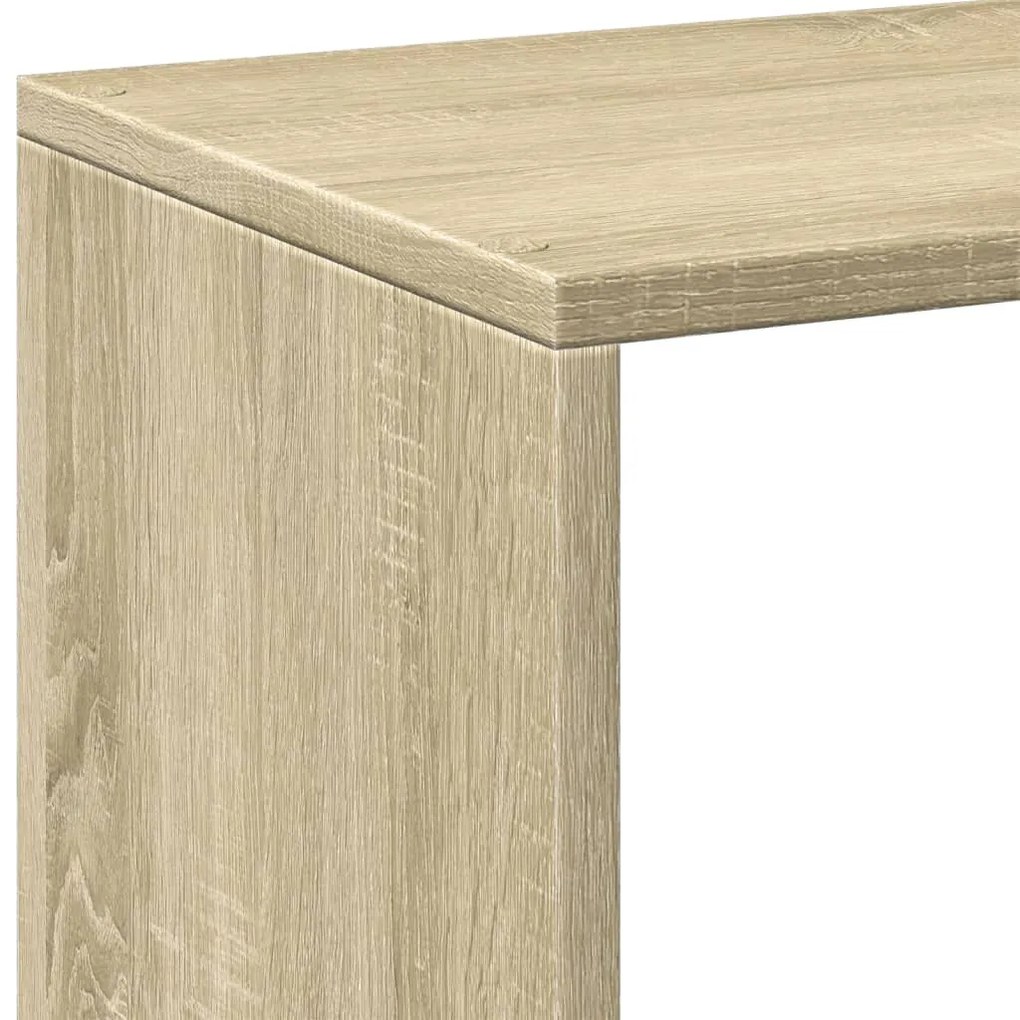 sonoma tölgy szerelt fa elválasztó könyvespolc 102x29x103,5 cm