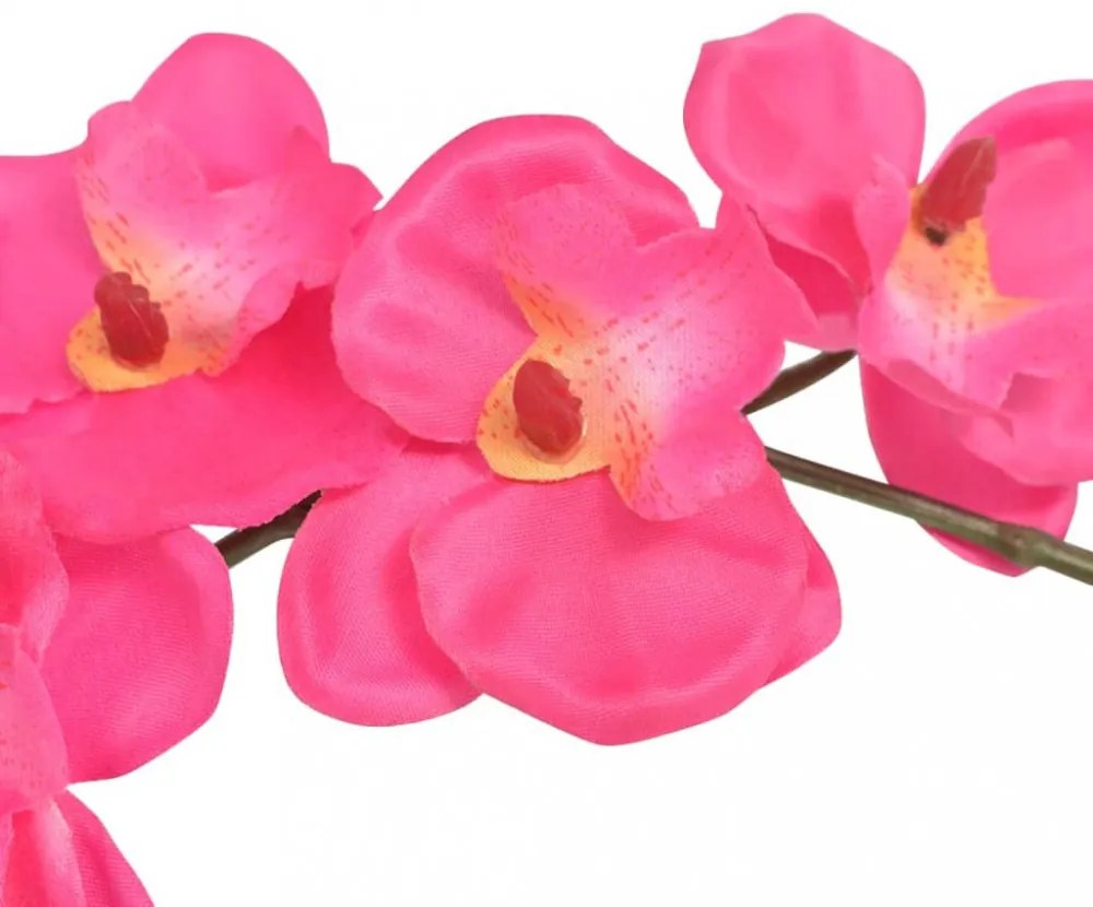 műorchidea virágcseréppel 30 cm piros