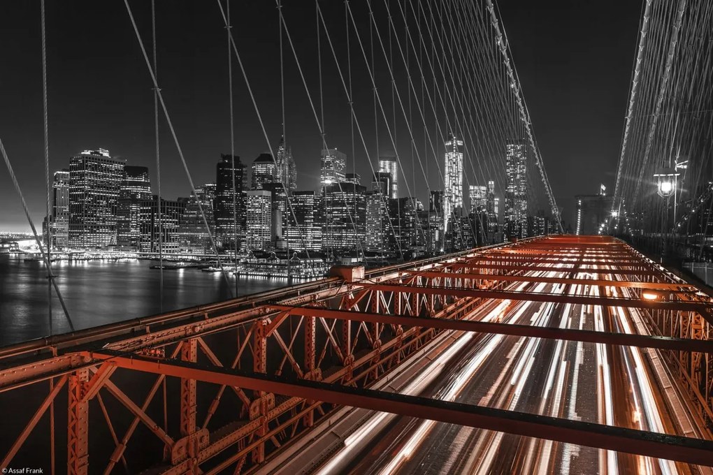 Poszter 30x20cm Brooklyn híd este 2, Assaf Frank