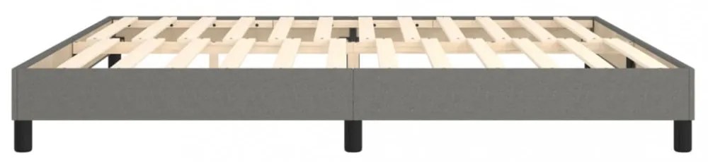 sötétszürke szövet rugós ágykeret 200 x 200 cm