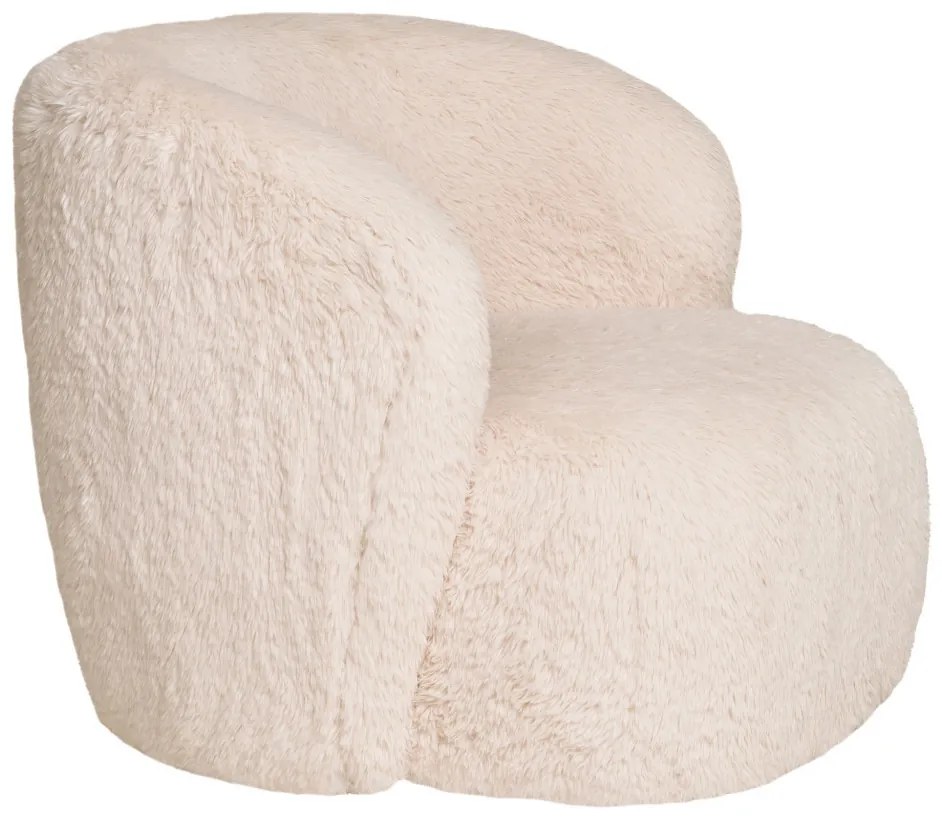 Setubal fotel, mesterséges szőrme, elefántcsont