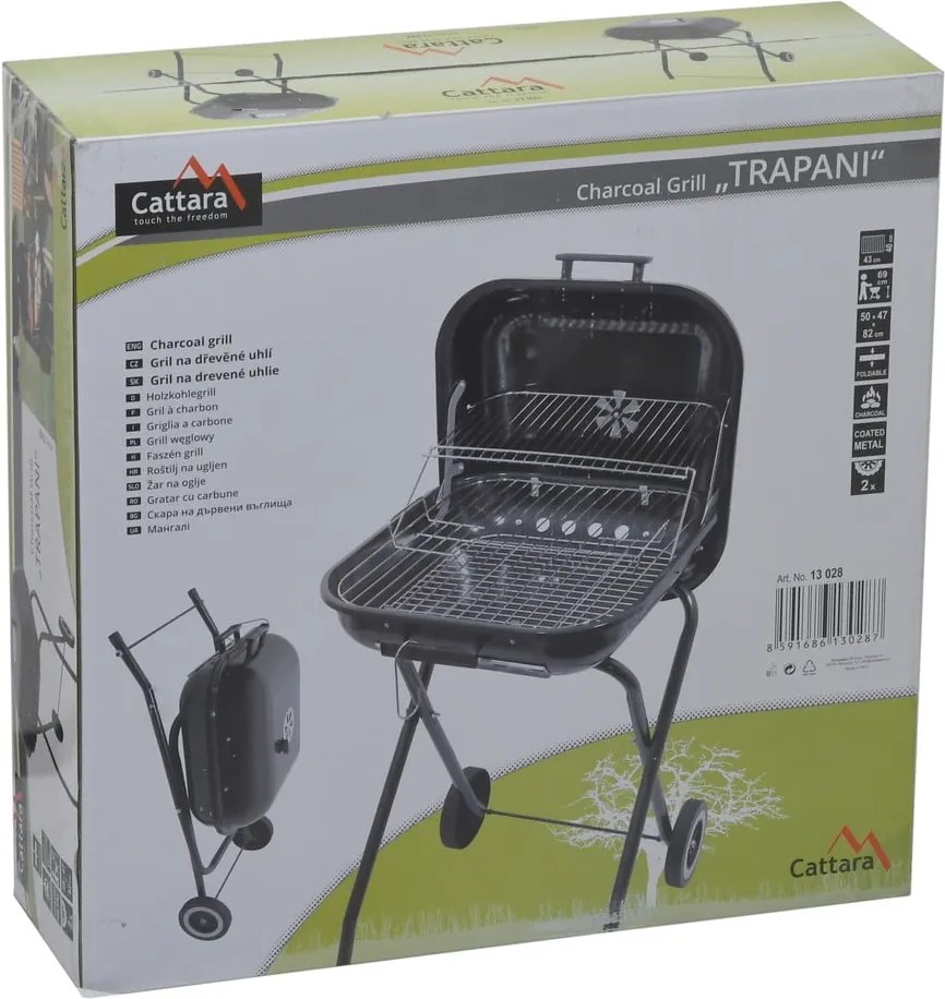 Trapani faszenes grillsütő, 43 x 40 cm - Cattara
