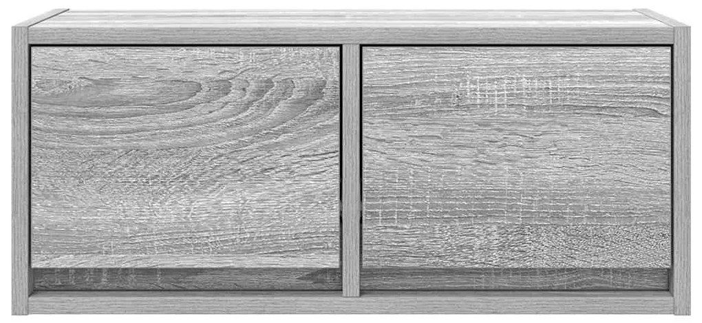 2 db szürke sonoma szerelt fa fali TV-szekrény 60x31x25,5 cm