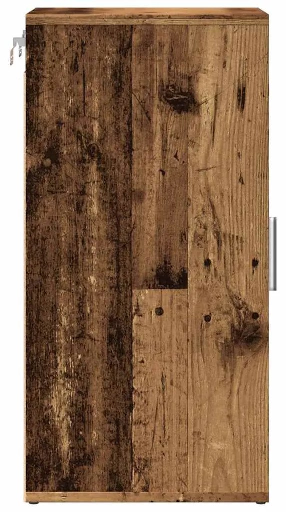 2 db antik fa színű szerelt fa cipősszekrény 32 x 35 x 70 cm