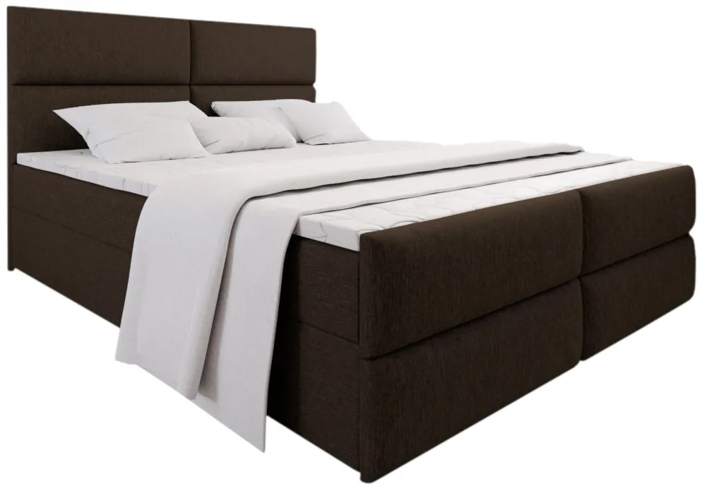 MILON kárpitozott boxspring ágy + topper, 180x200, sawana 26