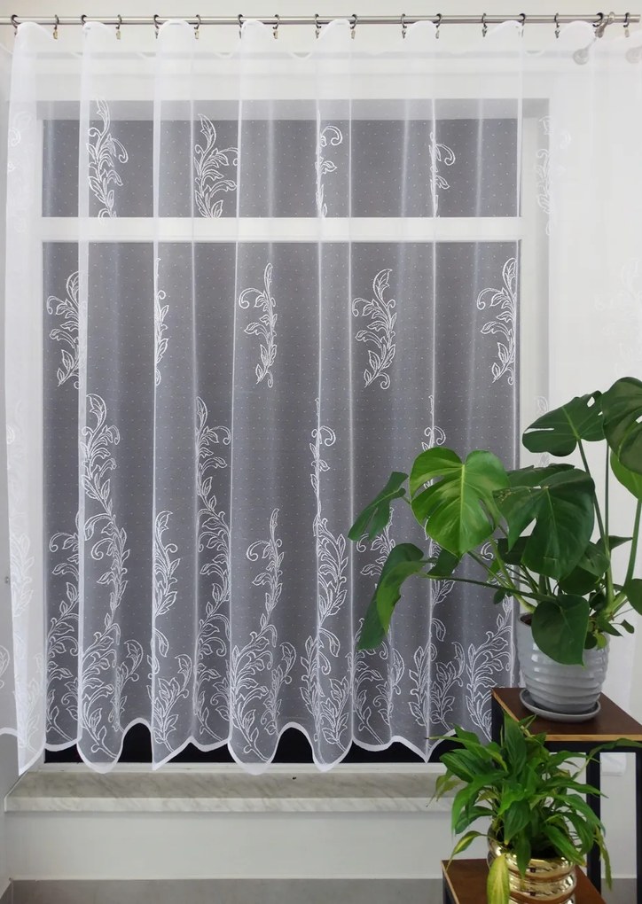 Mg Függöny jacquard 623/886 Fehér 280x200cm kész K szalaggal