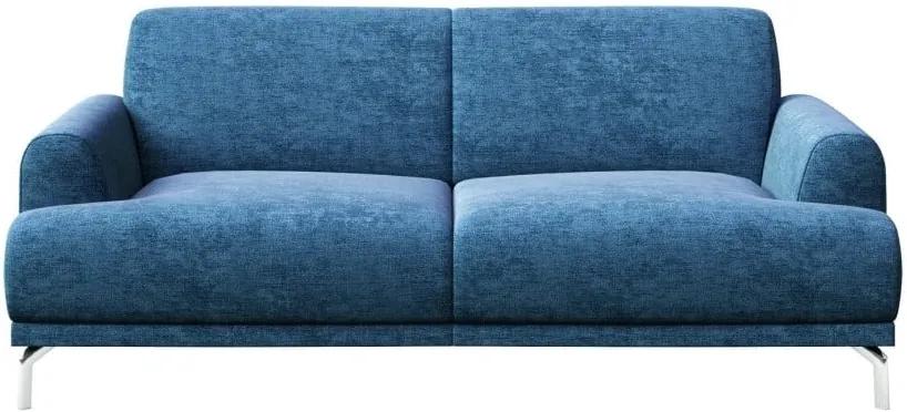 Puzo kék kétszemélyes kanapé, fém lábakkal - MESONICA