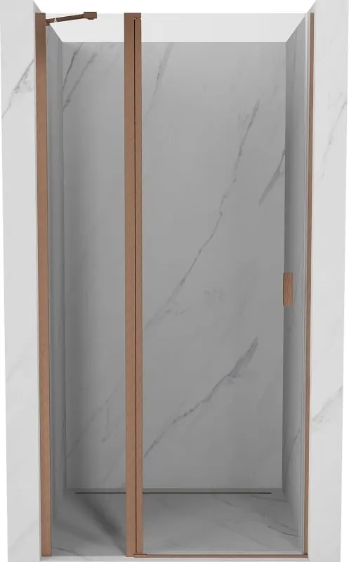 Mexen Mist 70 cm-es, átlátszó, matt réz felületű nyíló zuhanyajtó - 8A4-070-000-65-00