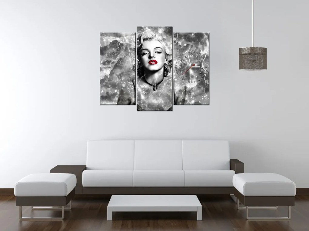 Gario Órás falikép Felvillanyozó Marilyn Monroe - 3 részes Méret: 30 x 90 cm