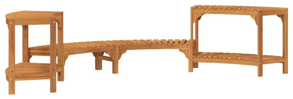 Jakuzzi Környezet Félkör Barna 272 x 120 x 55,5 cm Tömör Akácfa