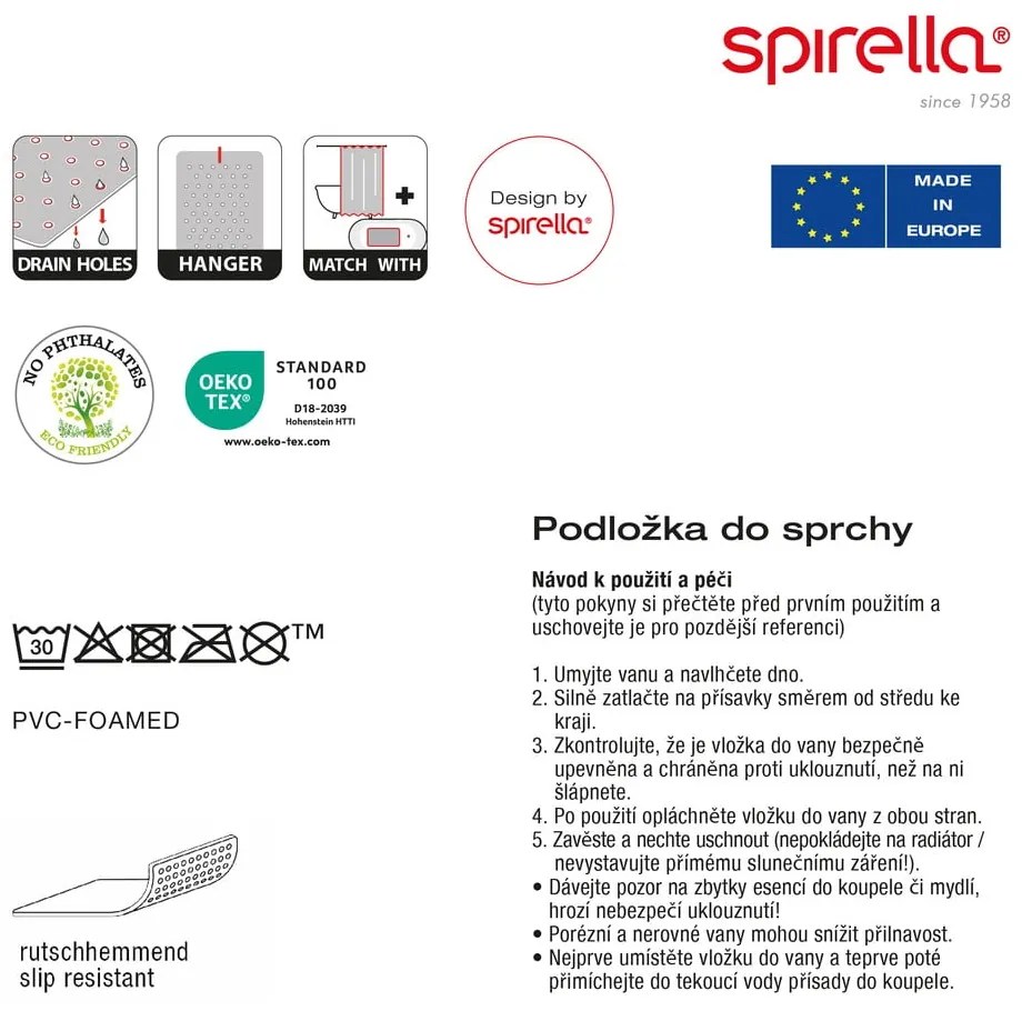 Csúszásgátló alátét fürdőkádba 36x71 cm Bang – Spirella