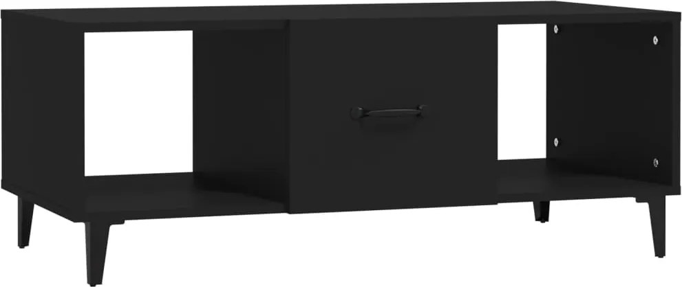 vidaXL fekete szerelt fa dohányzóasztal 102 x 50 x 40 cm