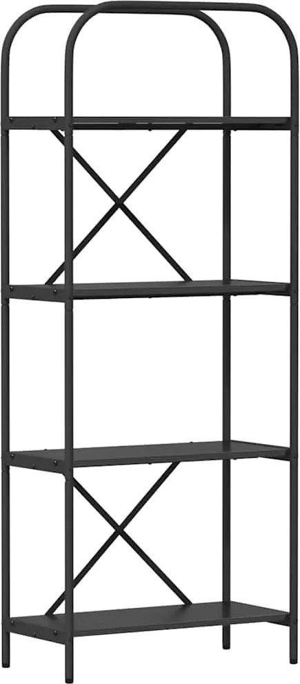 vidaXL Könyvespolc Fekete tölgy 60 x 30 x 146 cm Faanyag