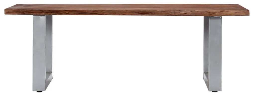 Tömör akácfa dohányzóasztal természetes szélekkel 115x60x40 cm