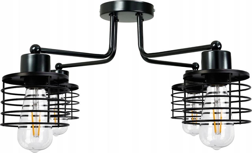 Függő lámpa Csillár Drón 4XE27 Loft Rugó