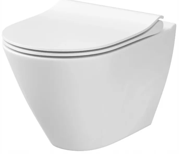 Cersanit City Oval CleaOn, függő WC csésze ülőke nélkül, fehér, K35-025