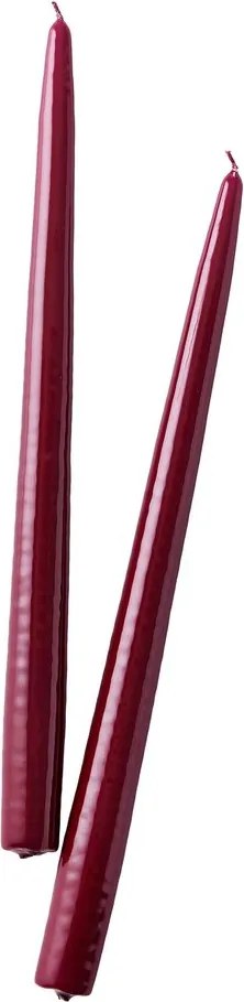 TWIN FLAME gyertya 31cm 2 db , bordó