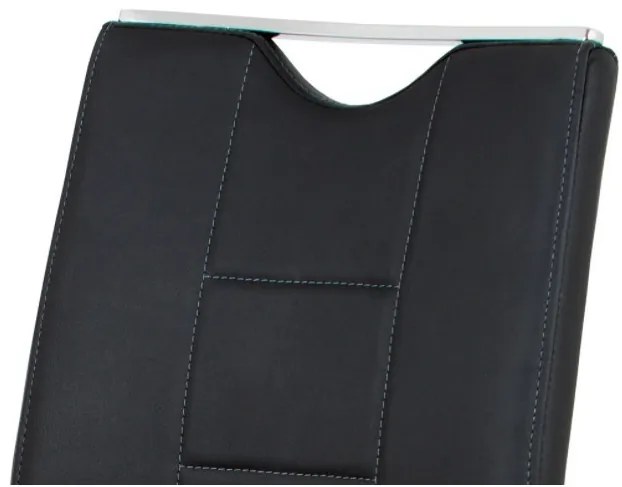 Scaun modern cu bază de sanie negru Dcl-411