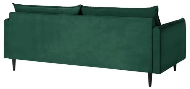 Sötétzöld bársony kanapé 203 cm Juli – Ropez