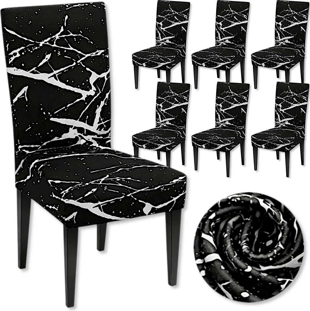 Székhuzat Velúr Univerzális Fekete 6 Db-os Székhuzat Szett