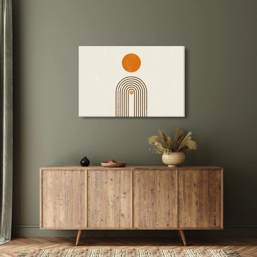 Kép - Barna ívek (90x60 cm)