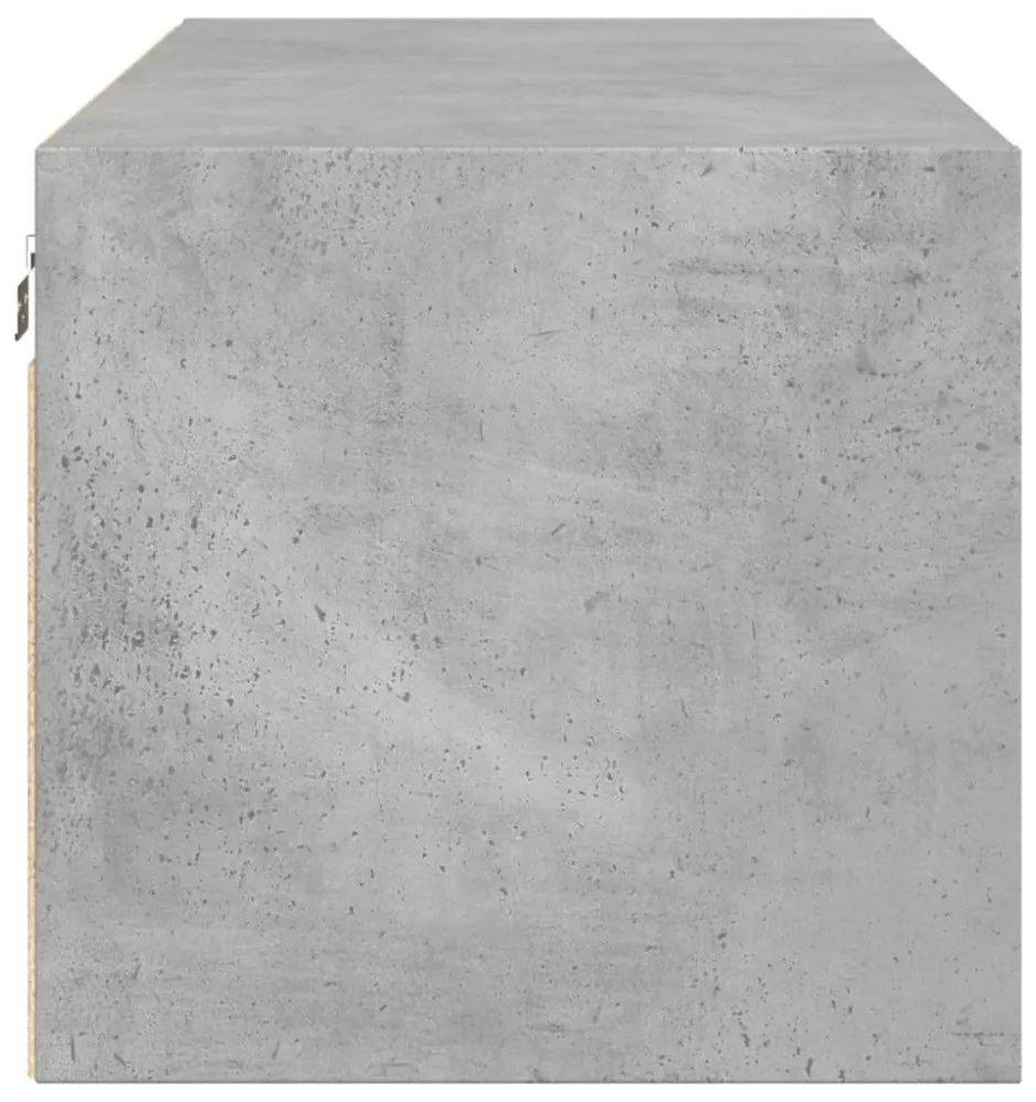 betonszürke faliszekrény üvegajtókkal 102 x 37 x 35 cm