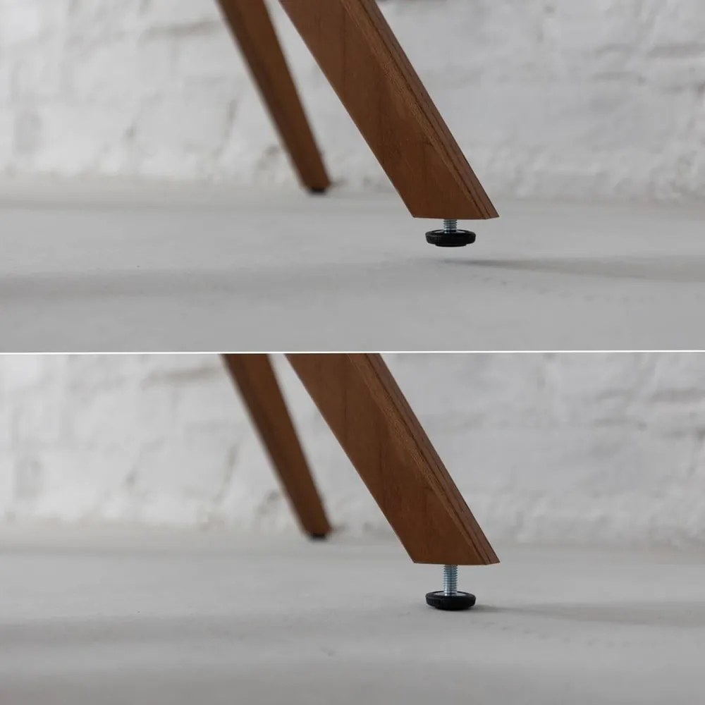 Kerek étkezőasztal kőrisfa dekoros asztallappal ø 90 cm Jubi – Ragaba