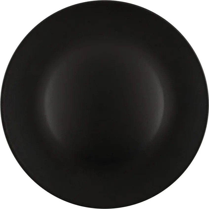 Matt fekete kerámia tányér készlet 6 db-os ø 25 cm – Hermia