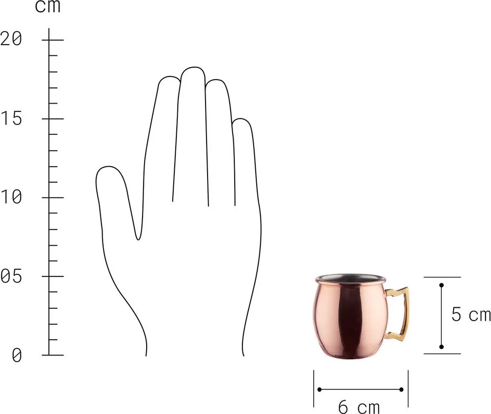 MOSCOW MULE mini koktél bögre 60ml