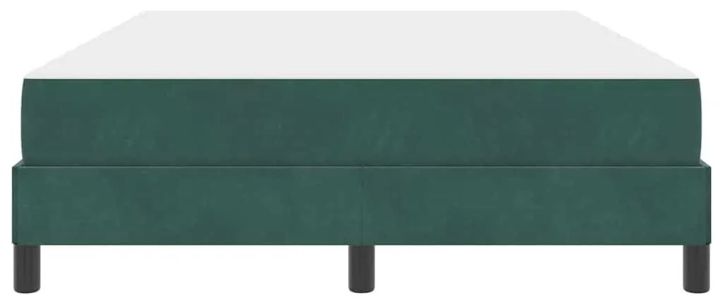 Boxspring ágy matraccal Sötétzöld 160 x 200 cm Bársony