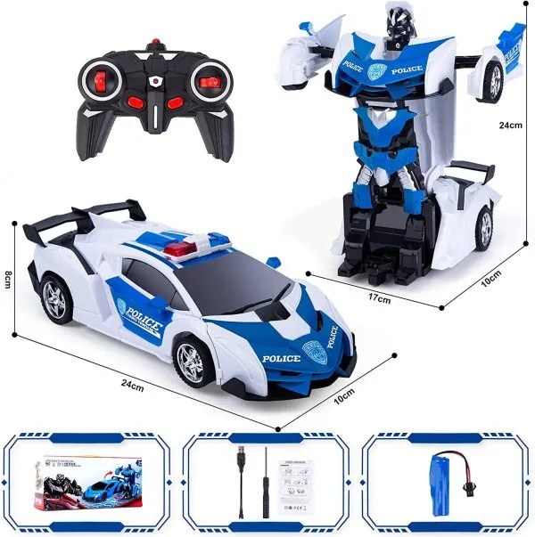 Negi Akkus 22 cm Transformers Lamborghini Robot Átalakuló Távirányítós Autó 3.7v Akku