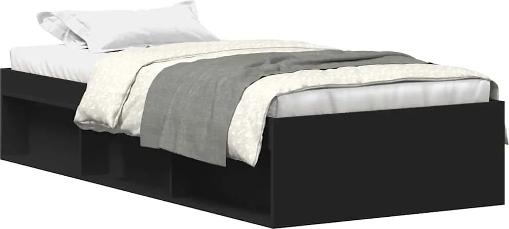 vidaXL fekete ágykeret 100 x 200 cm