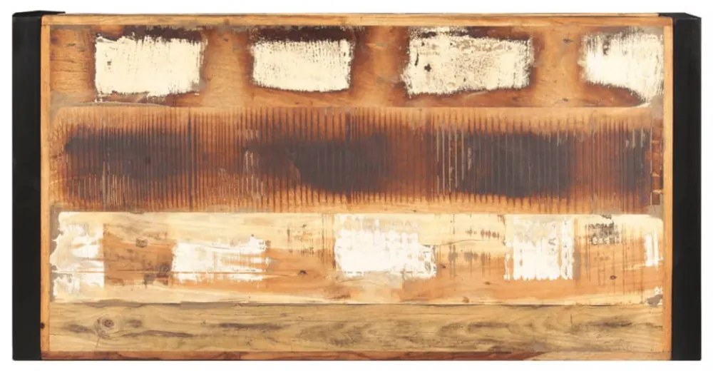 tömör újrahasznosított fa dohányzóasztal 120 x 60 x 40 cm