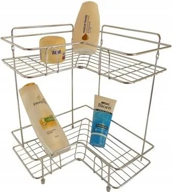 Fürdőszobai sarokpolc 2 szintes