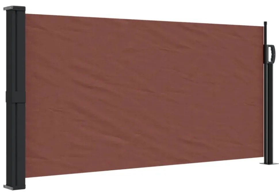 barna behúzható oldalsó napellenző 100 x 500 cm