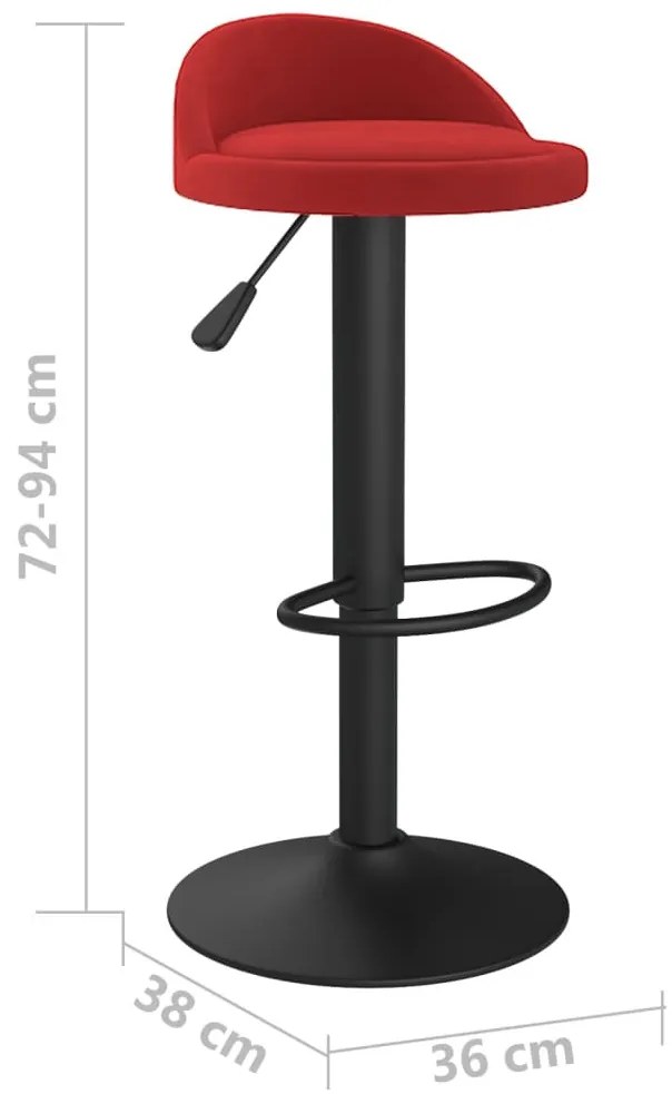 bordó bársony bárszék