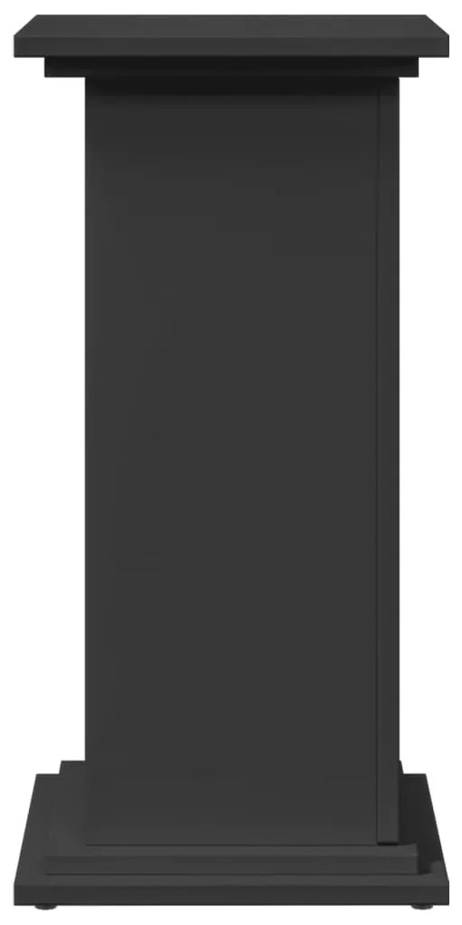 fekete szerelt fa bemutatóállvány tárolóval 31 x 30 x 60 cm