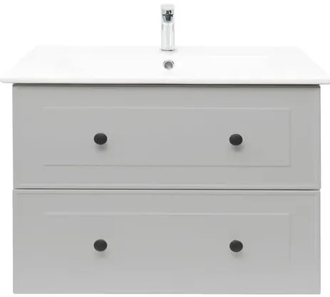 Naturel Forli Fürdőszobaszekrény mosdóval 100x53x46 cm szürke matt FORLI100GMU