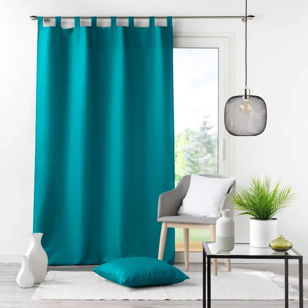Kék függöny 140x260 cm Essentiel – douceur d'intérieur