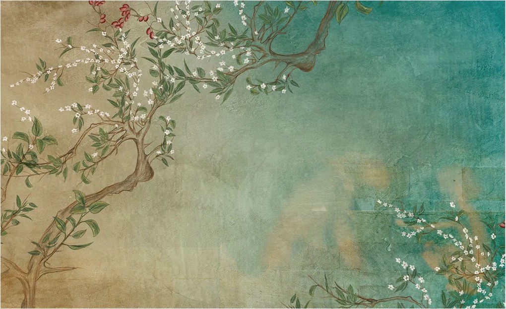 Design fali fotótapéta Flizelin Virágos harmónia 416x254 Ragasztó