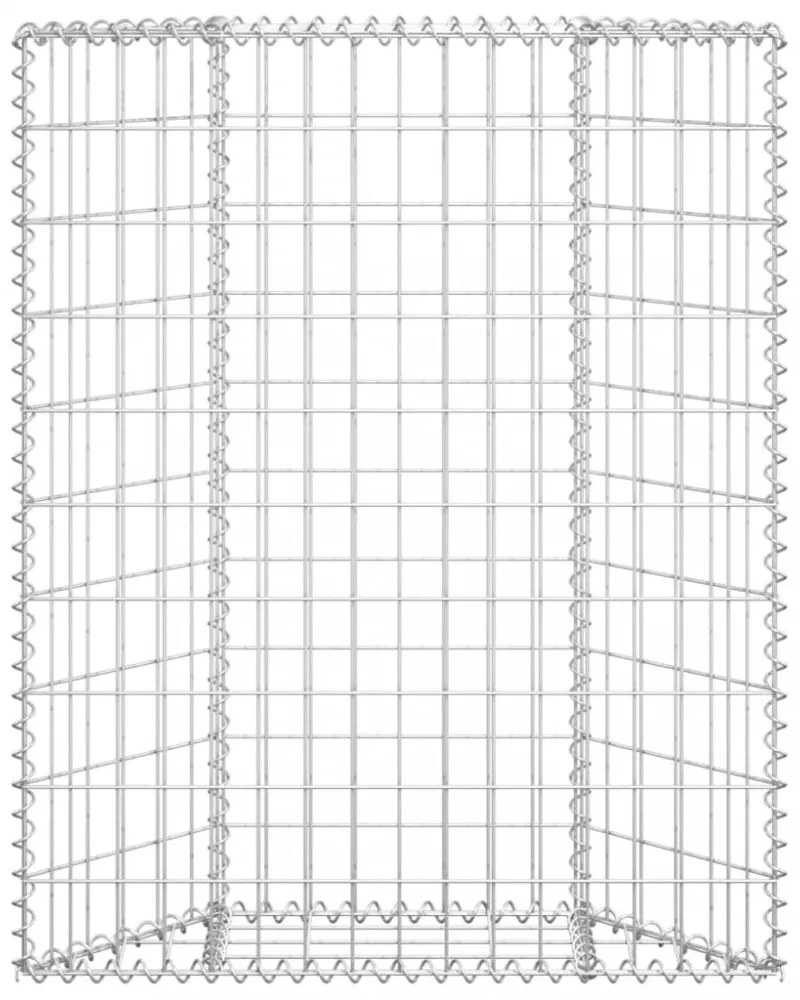 trapéz alakú horganyzott acél gabion magaságyás 80x20x100 cm