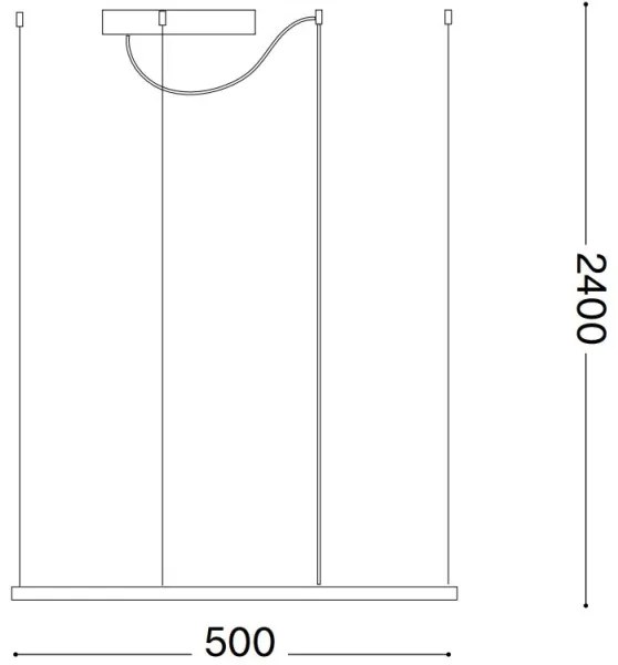 Ideal Lux - ORACLE SLIM LED kábeles csillár LED/33W/230V 3000K 50x50 cm fekete