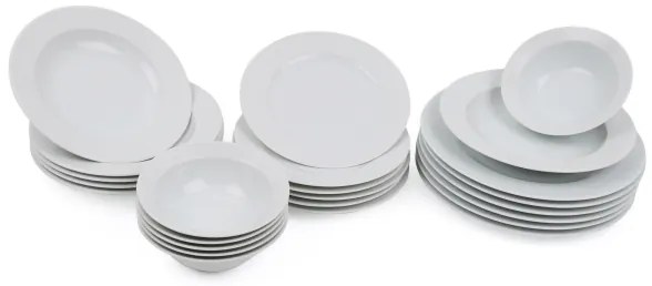 24 darabos fehér porcelán étkészlet