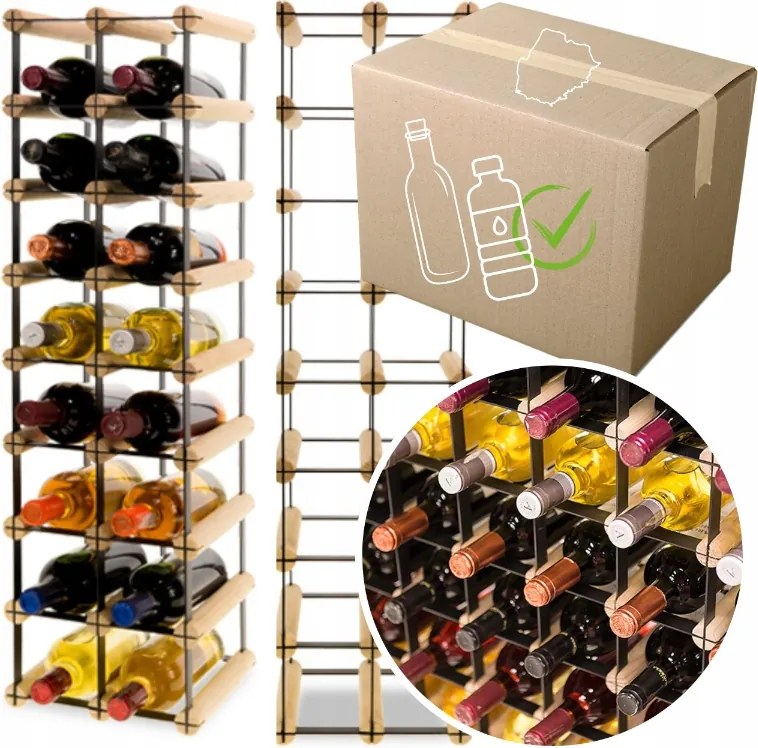 Bortartó állvány Pet palacktartó 16 palack Öko Keskeny Minimalista