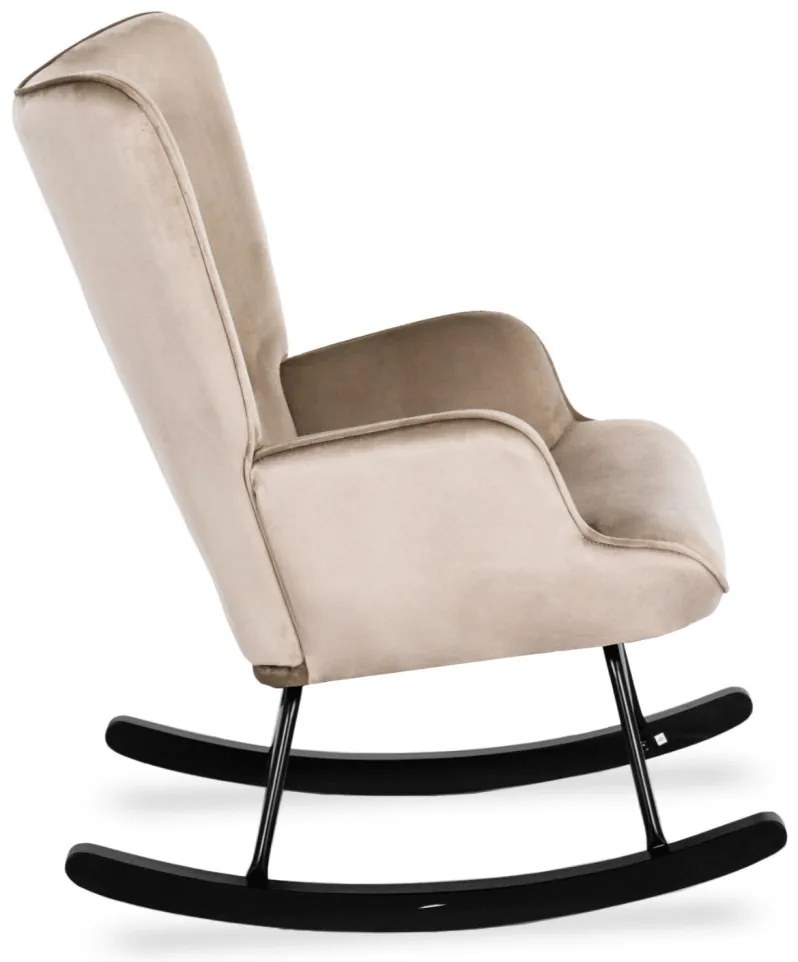 Bézs Hintafotel Bársony Kárpittal. ELIS