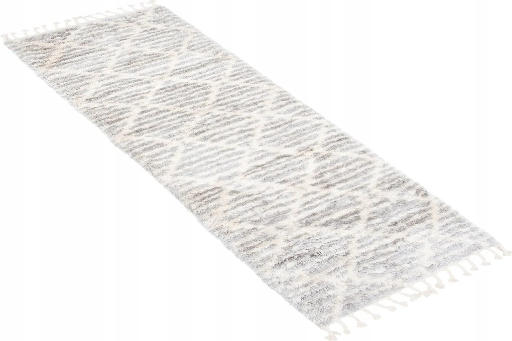 Járdaszőnyeg Shaggy Aztec 60x200 Boho rojtos w22